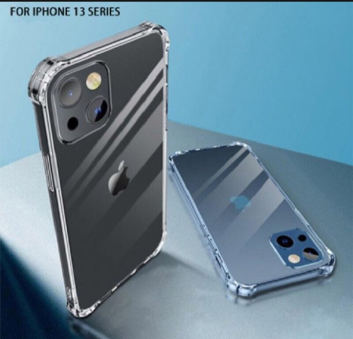iPhone 13 Shockproof Silicone Back Cover – 6.1" Clear TPU Drop Protection Case price in Pakistan