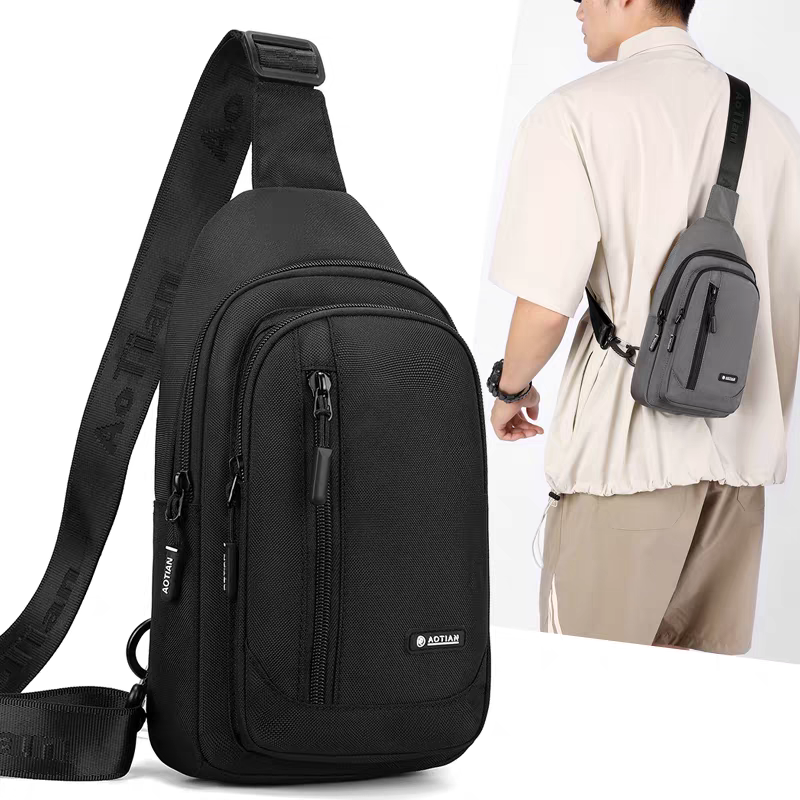 Fashion Men's Chest Bag Handbag Lightweight Oxford Fabric Crossbody Shoulder Bag Stylish Casual Men's Waist Packs Male Chest bag