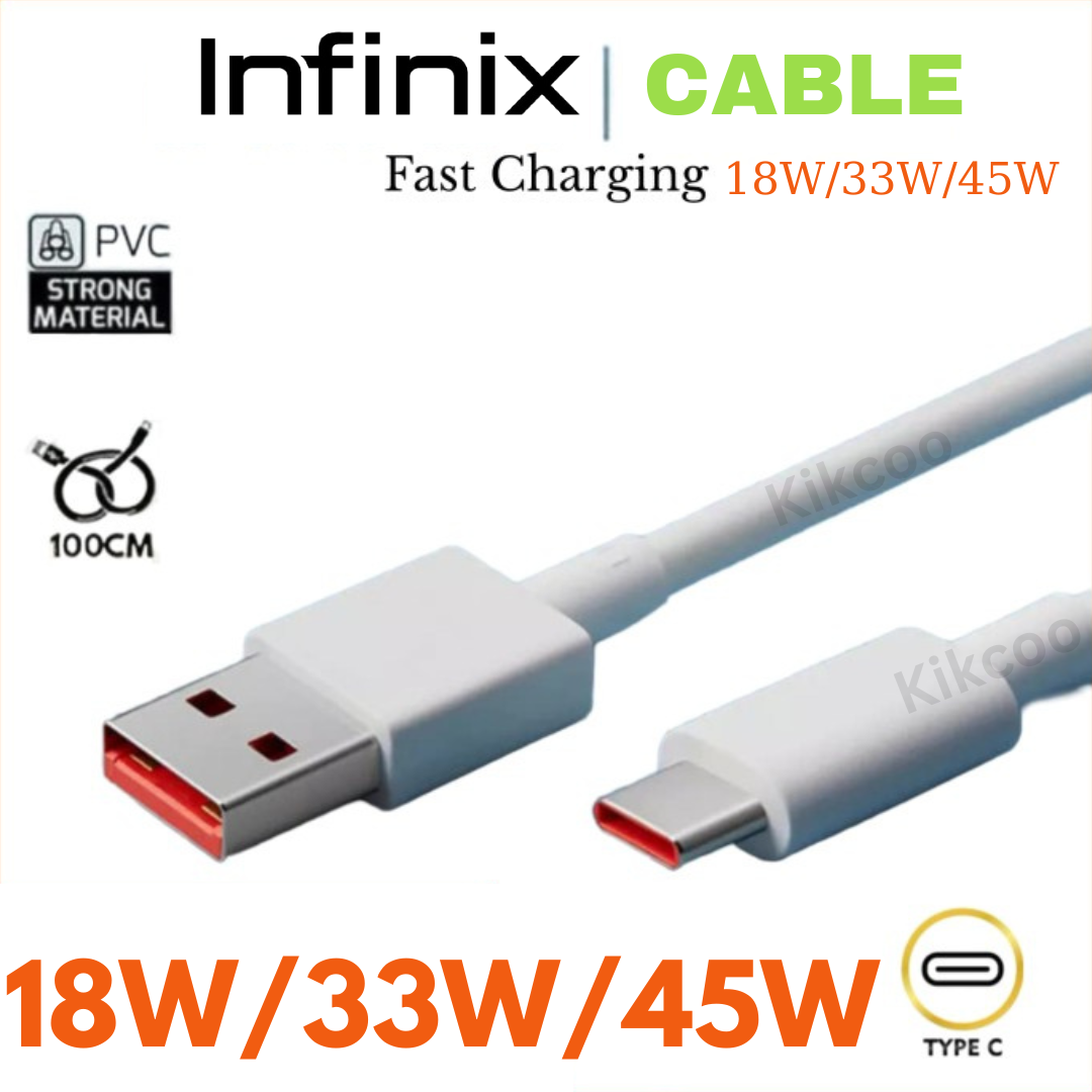 Infinix Original Fast Charging Type C Data Cable | Infinix Type C Data cable for fast charging | Infinix Type C data cable