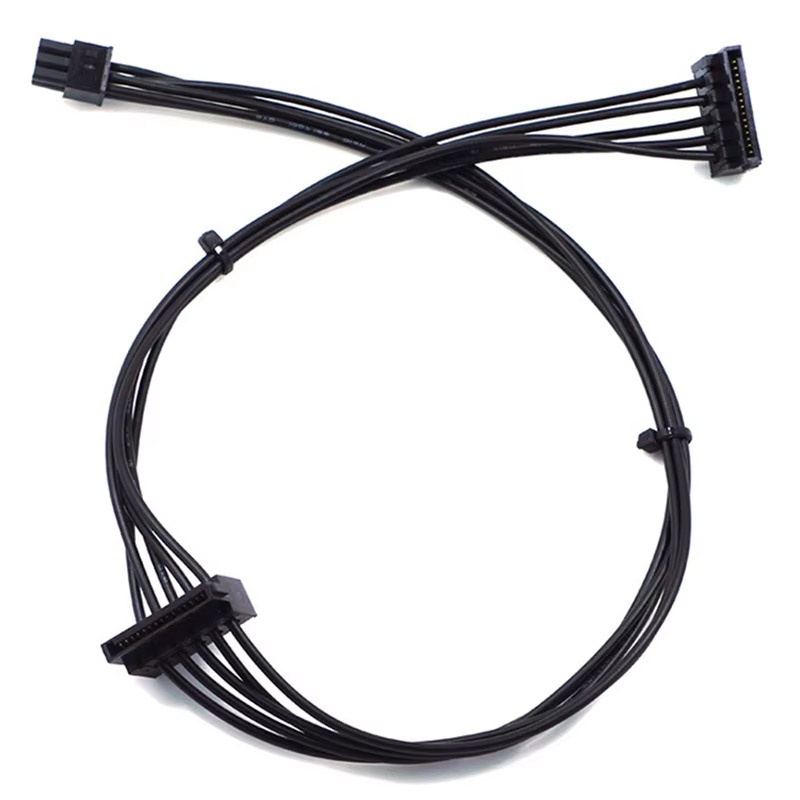 35cm Mini 4pin To SATA Power Supply Cable For Computer Main Board Interface Small 4Pin To 1/2/3 Port SATA SSD Power Supply Cable