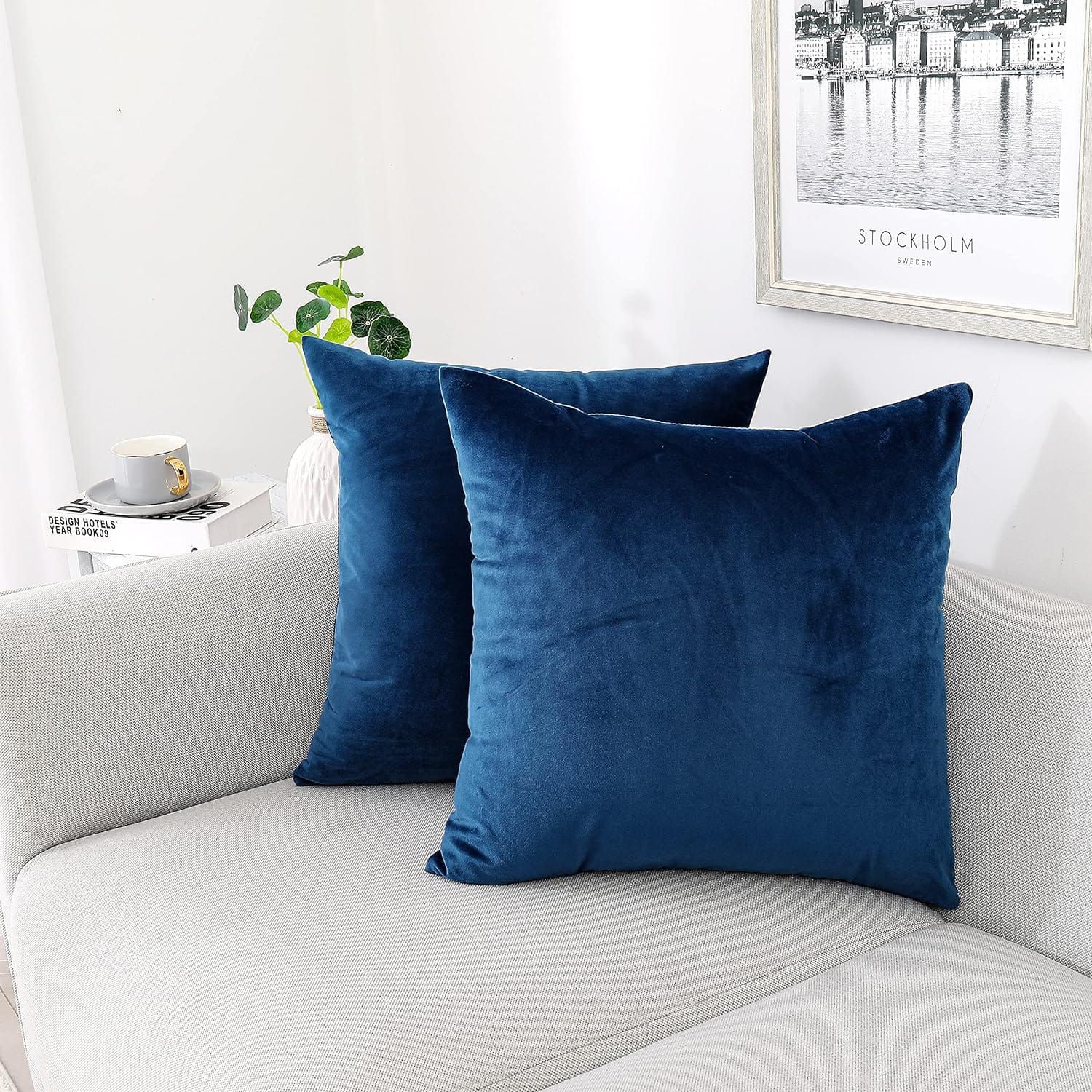 Plain Velvet Cushion Cover  Size 18 by 18 Inche's By Choice Now