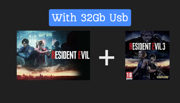 Resident Evil 2 and Resident Evil 3 Delux Edition in usb