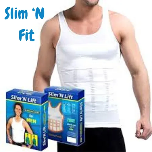 Slim n Lift Body Shaper Vest for Men Black / White