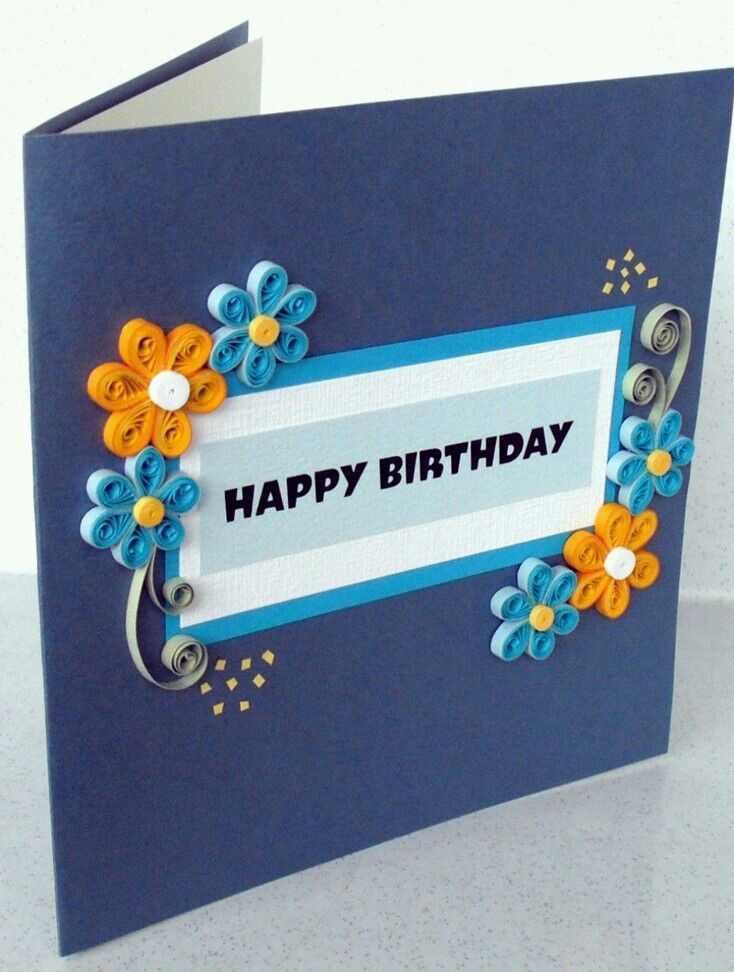 Floral Paper Quiling Birthday Card Handmade Card For Your Dear Once ...