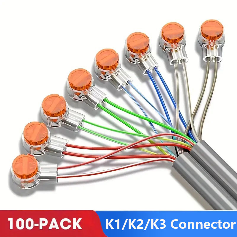 100Pcs/Pack K1 K2 K3 Connector Crimp Terminal Wire Connection Rj45 Ethernet Cable Connector Telephone Line Terminal