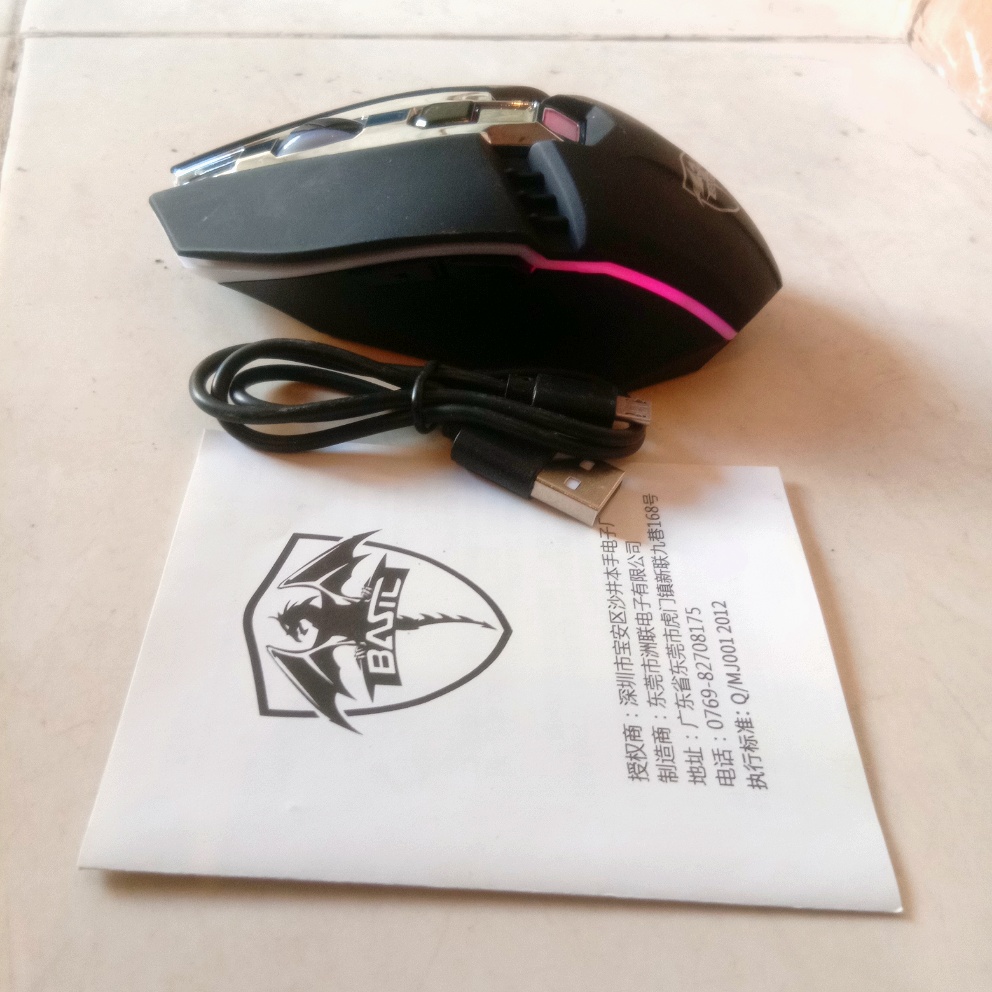 Rechargeable RGB Wireless Gaming Mouse  Mechanical 6 Programmable Buttons - USB Dongle Optical LED  Wireless Mouse - 2.4GHz 7M LED Light With for Smart TV, PC, Laptop, Computer, Gaming, Pubg Mobile