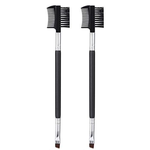 Eyebrow Eyelash Shaper Eyelash Comb Double Head Brush Makeup Grooming Tool Cosmetic With 3 Different Spoolie Brushes For Separating Lashes, Eliminating Mascara Clumps, Grooming Brows