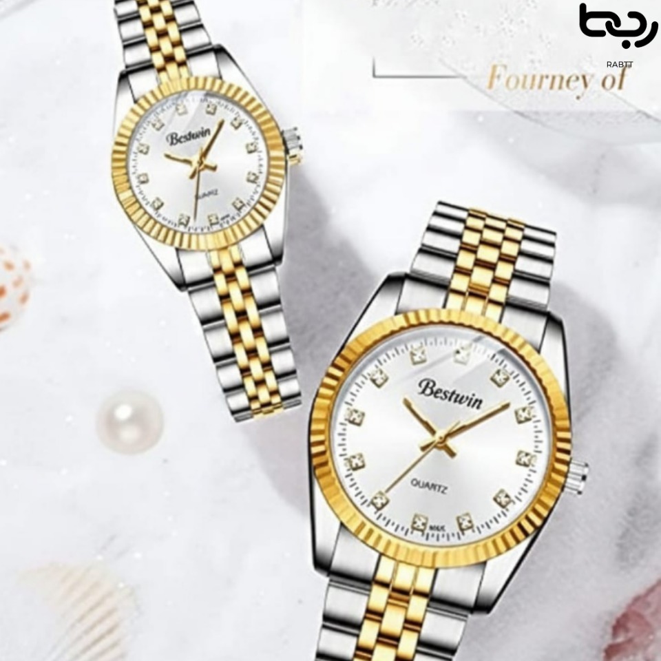 Stainless Steel All Season Classic Romantic Couple Watch for Men and Women – Water Resistant Quartz Timepiece