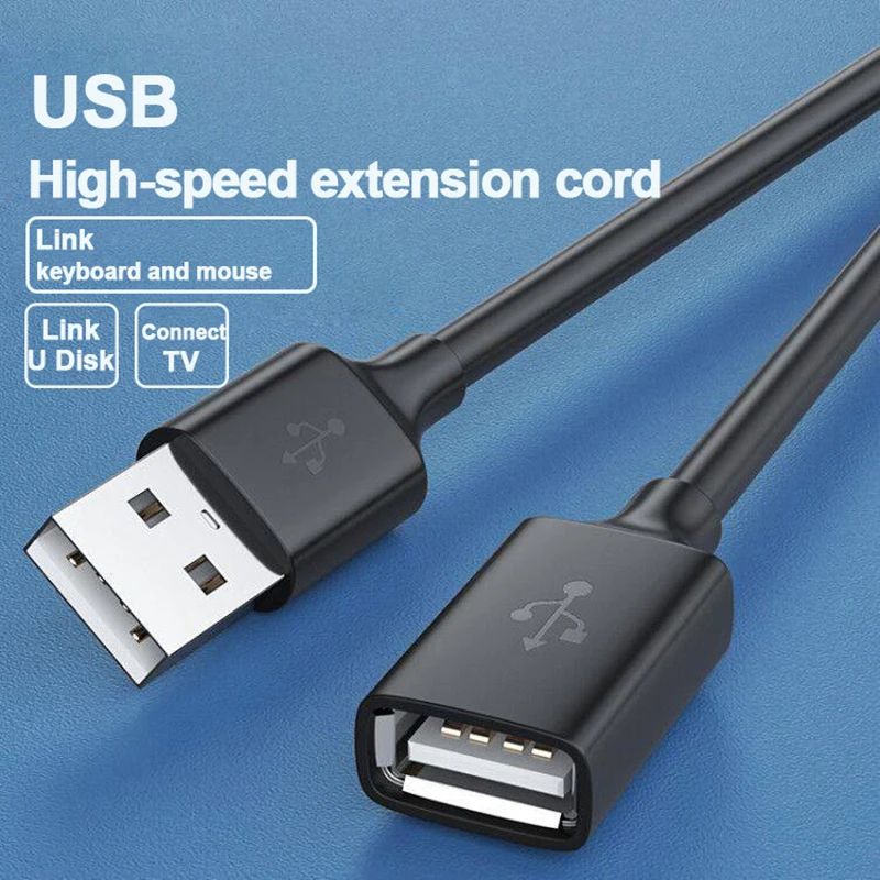 USB Extension Cable Male to Female 1.5 Meter USB 3.0 High-Speed Data Extender Cord for Smart TV, PS4, Xbox, Laptop, Desktop, HDD, SSD, PC – Fast Charging & Data Transfer Wire