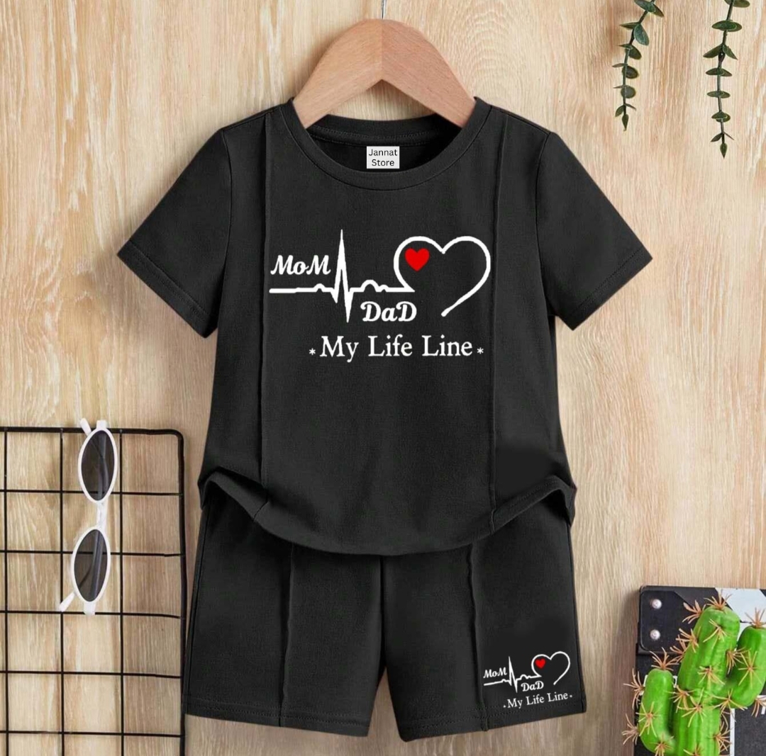 T-shirt And Short Pant For Kids Baby Boys And Baby Girls Round Neck Short Sleeves Tee Top's Clothes Sets Dresses Outfit Suit Jannat Store