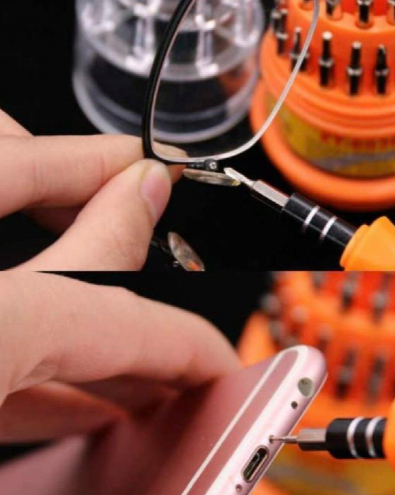 31 in 1 Repair Tools Kit for Tablet PC Cameras Watches Glasses Laptop | Screw Driver Bit Set | Precision Torx Driver set | Electronic Precise Manual ScrewDriver Tool Set | Mini Disassembly Mobile Phone Opening Tool | CRV BITS Holder