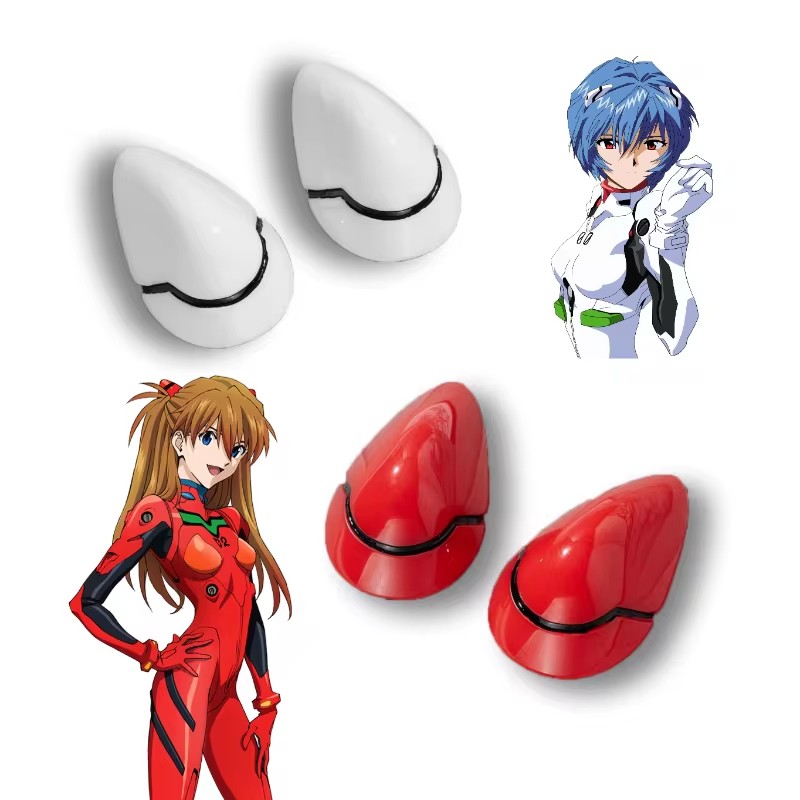 Asuka Langley Soryu Red Hair Clips Ayanami Rei Headwear Japanese Anime EVA Cosplay Resin Hairpins Headdresses Props 