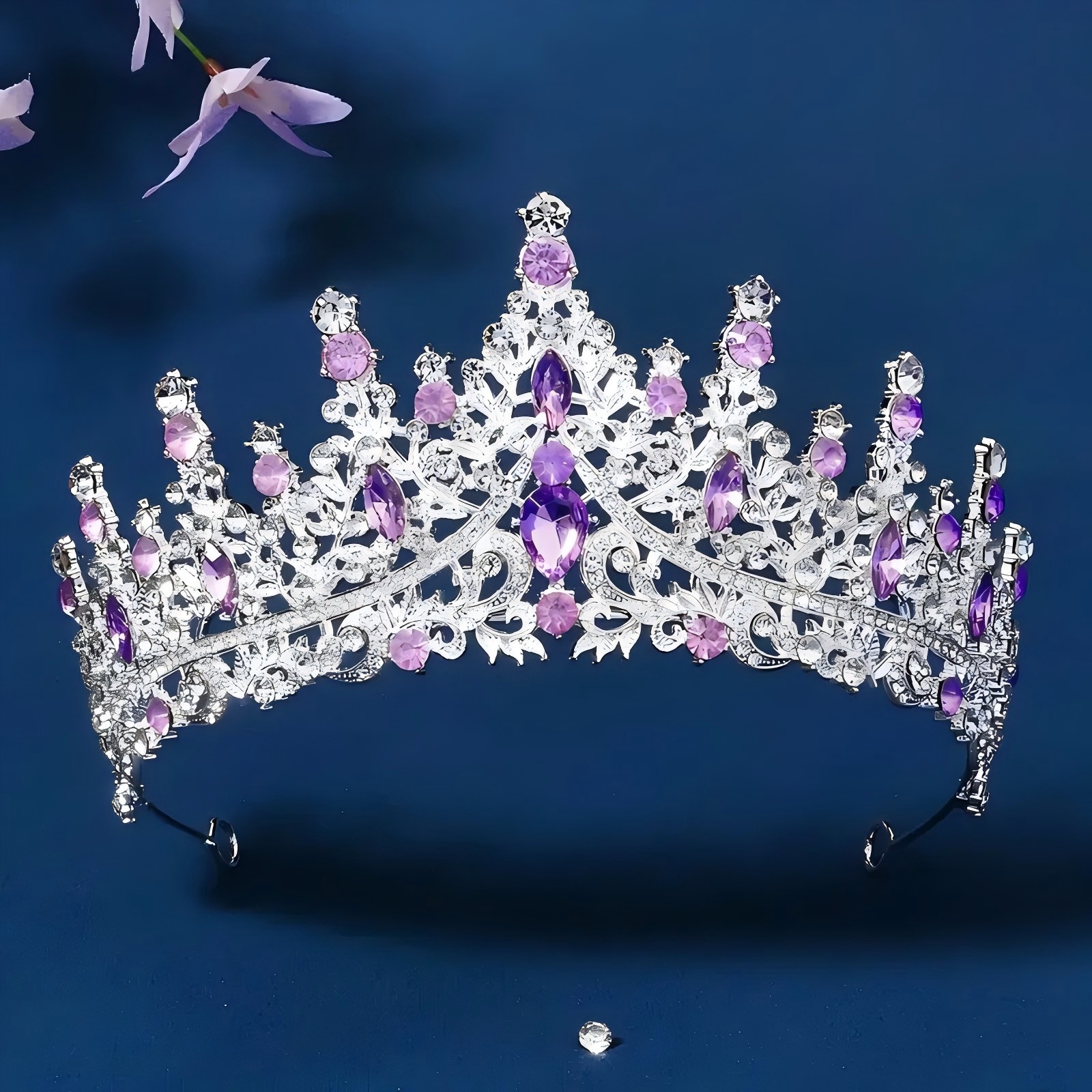 1pc Luxury Jewelry Hair Accessories Exquisite Rhinestone Tiaras for Party Weddings Photography Props Perfect  Women's Crown