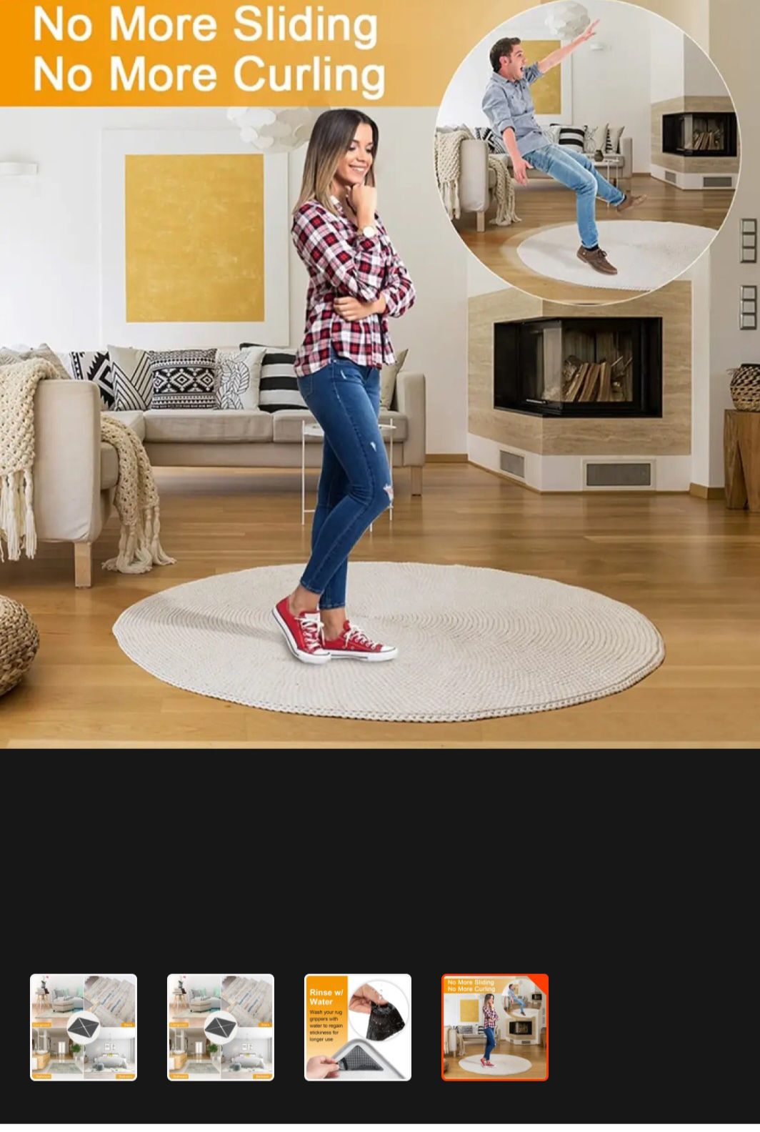 Rugs Gripper Tape for Rugs, Carpets and Home Decor
