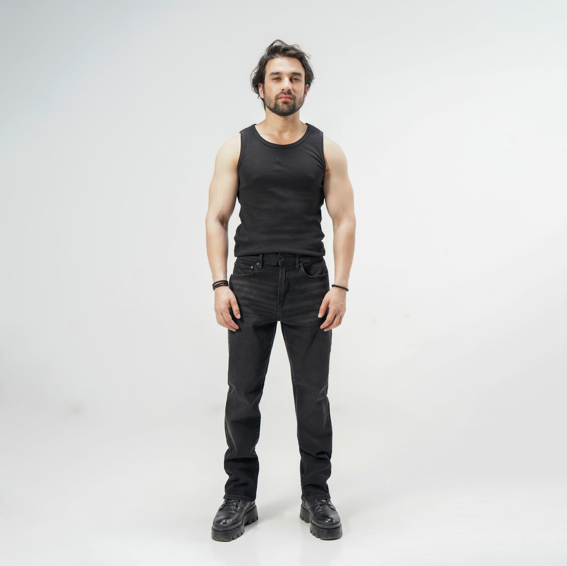 Rockstar Jeans - Authentic Straight Black Jeans For Men
