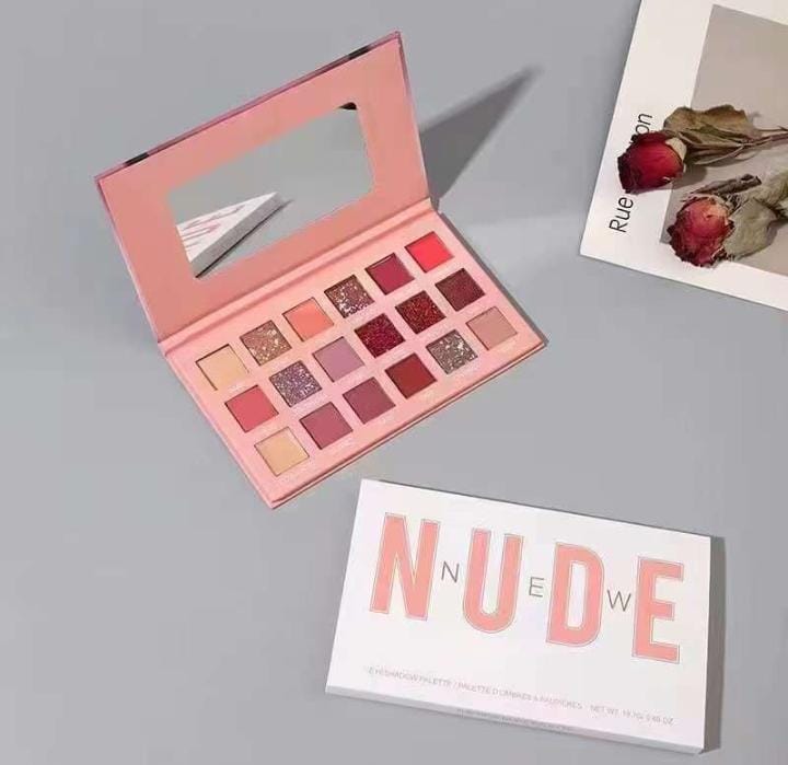 Nude Beautiful 18 Colors Eyeshadow Palette | Matte Shimmer Glitter Eye Makeup Palette | Highly Pigmented Long Lasting Makeup Kit