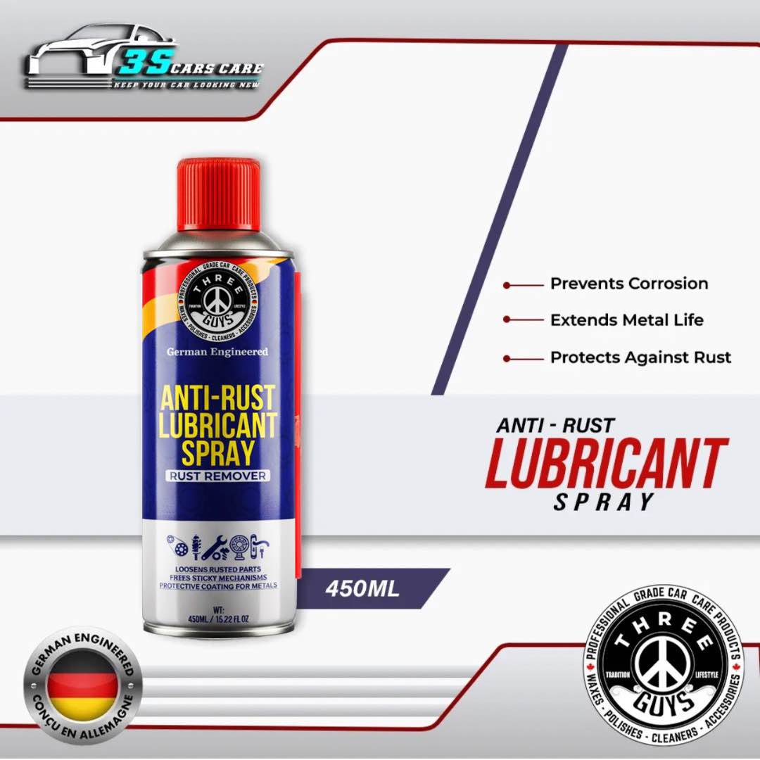 THREE GUYS Anti Rust Lubricant Spray | Penetrating Oil, Rust Remover & MultiPurpose De Rust Spray | German Engineered