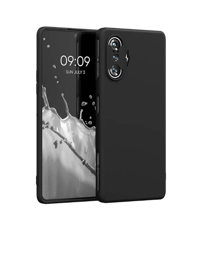 Redmi K40 Gaming Cover Soft Design, Shockproof Soft Silicone Case with Drop Resistance Black TPU Back Cover Case with Camera Protection Bumper Camera Protective Mobile Back Cover