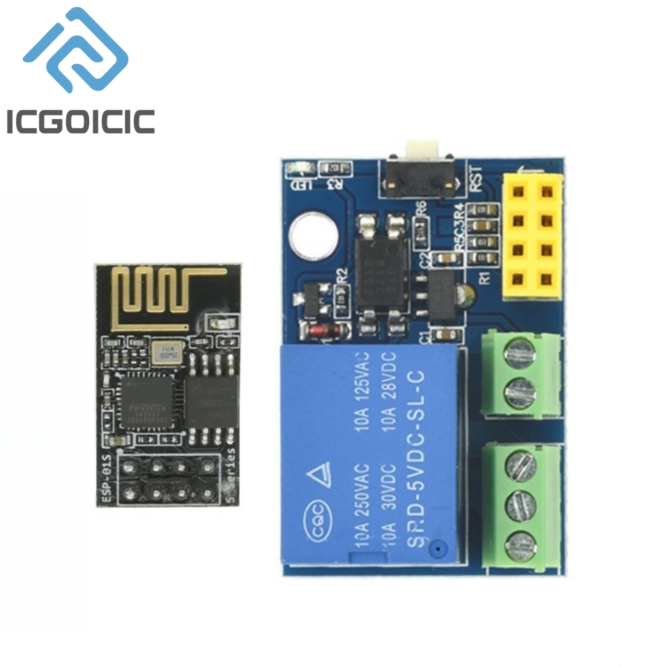 Module Relais WiFi 2 Canaux Avec ESP8266 ESP-01 - 5V - Contrôle Domotique Smart Home - DIY