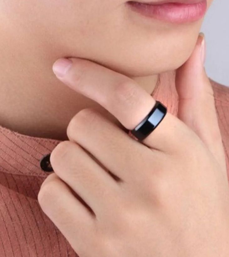 3PS/HOT SELLING  JEWELRY DEAL FOR MEN /WOMEN -TOP FASHION HIGH QUALITY SIX SIDED NATURAL BLACK PERSIAN STON PANDANT/ LOKCKET +STAINLESS STEEL BLACK TITANIUM HEART BEAT RING+ NATURAL BLACK BEADS BRACLET FOR BOYS AND GIRLS -FASION JEWELRY FOR UNISEX