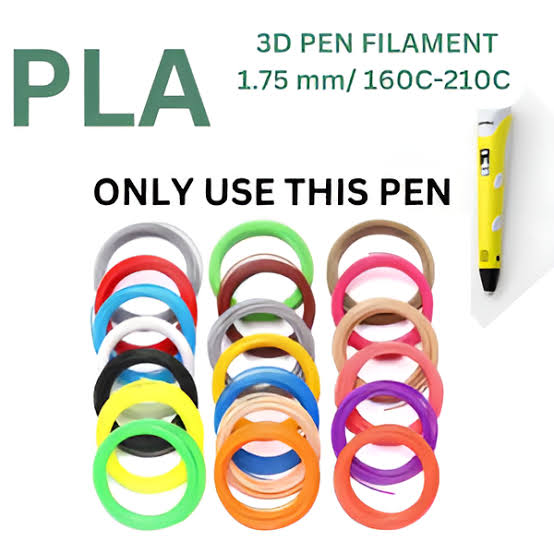 1.75mm PLA filament Roll | PLA Wires Filament Refills 1.75mm for 3D Printing Pen and 3D Printer 2.5m Roll