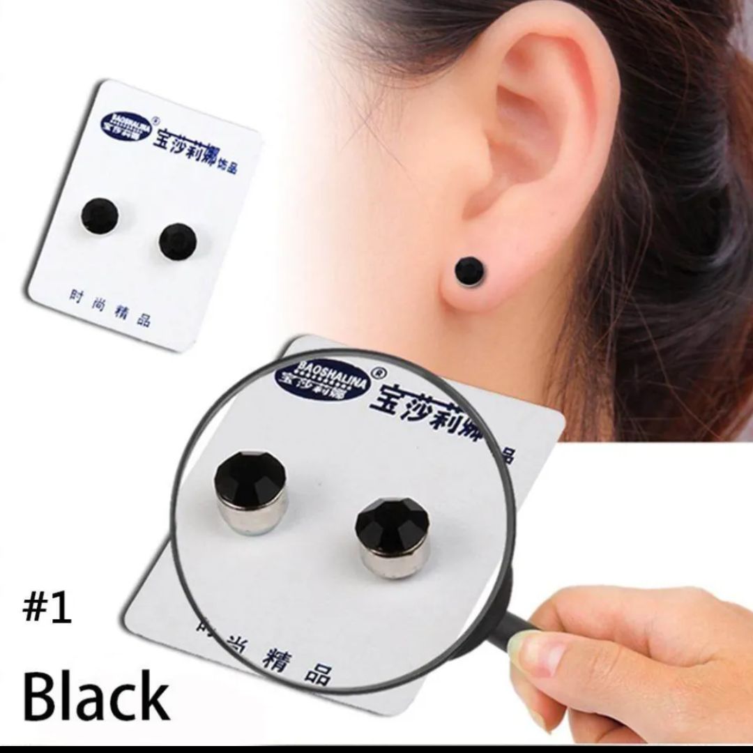 Beautiful Pair Of Magnetic Ear Stud Unisex For Non Piercing
