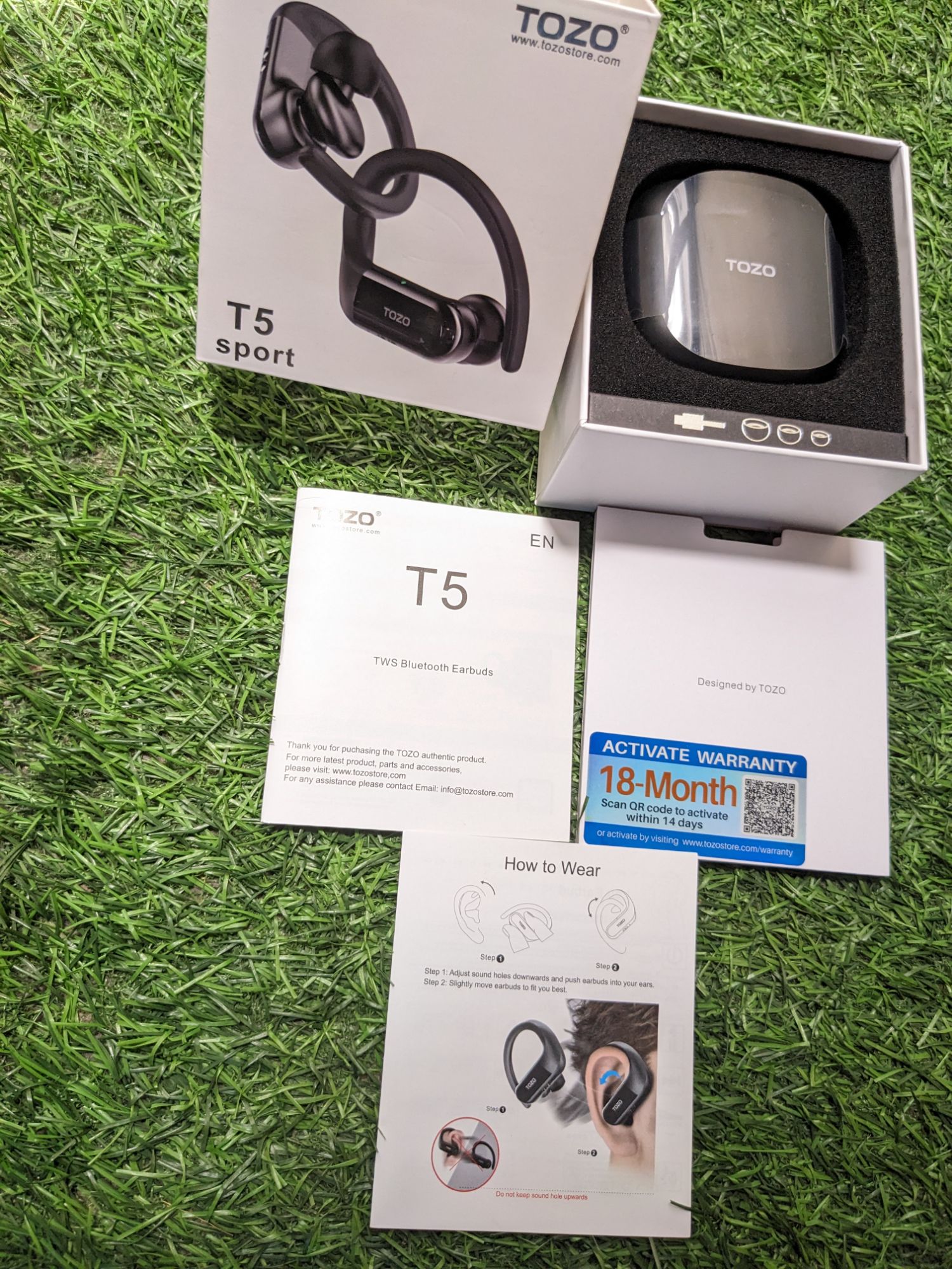 Tozo T5 TWS Bluetooth earbuds sports mode noise canceling headphones