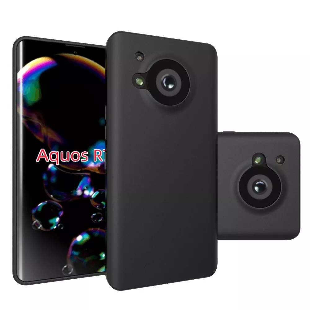 Sharp Aquos R7 Case Soft TPU Slim Smooth Flexible Protective Phone Cover - Black Matte