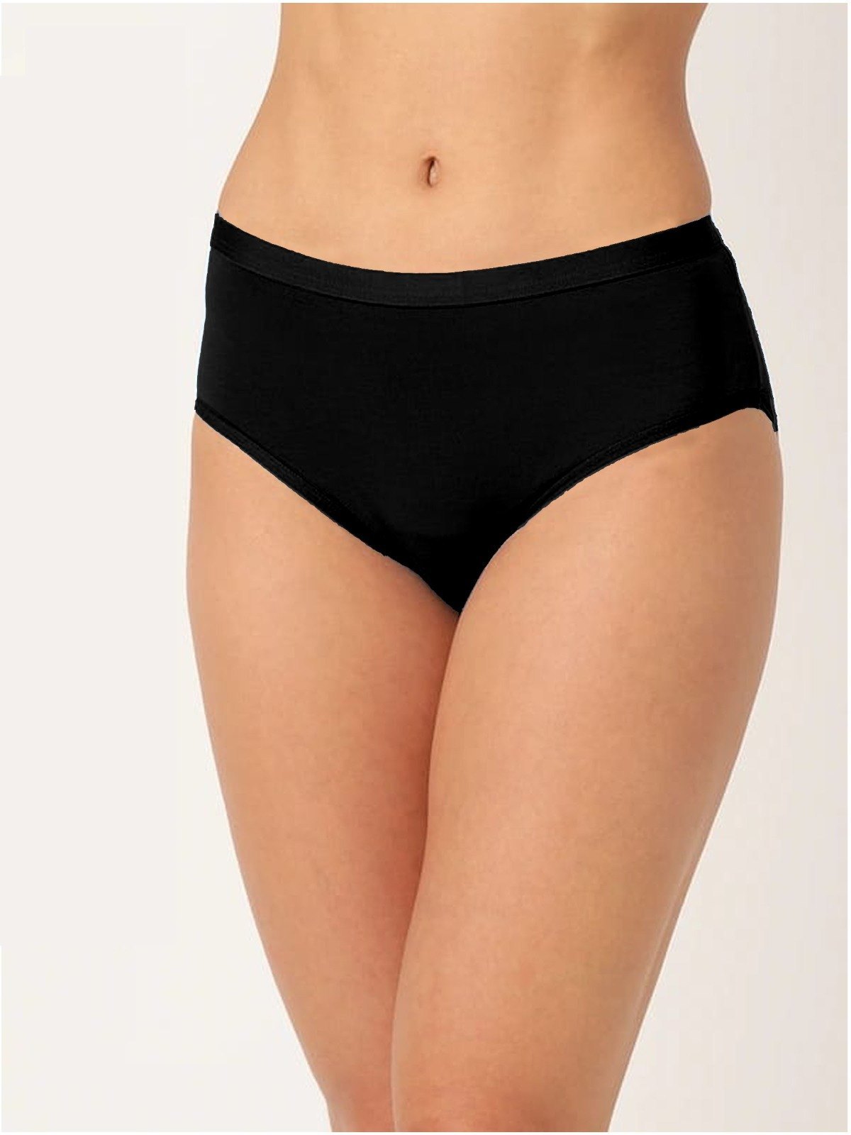 Women Comfortable Cotton Underwear Panties - Soft Stretchable Ladies Innerwear - Black & Skin Color