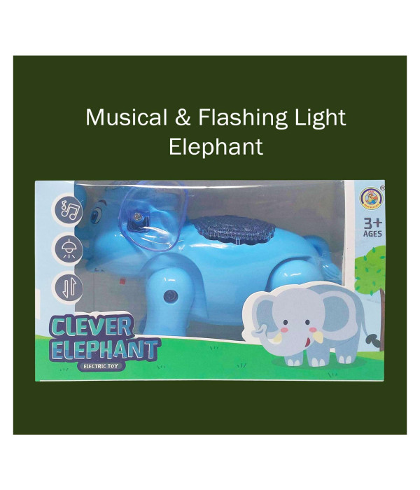 Kaleem Toys Walking Elephant Toy for Kids Light and Sound Animal Toys for Babies