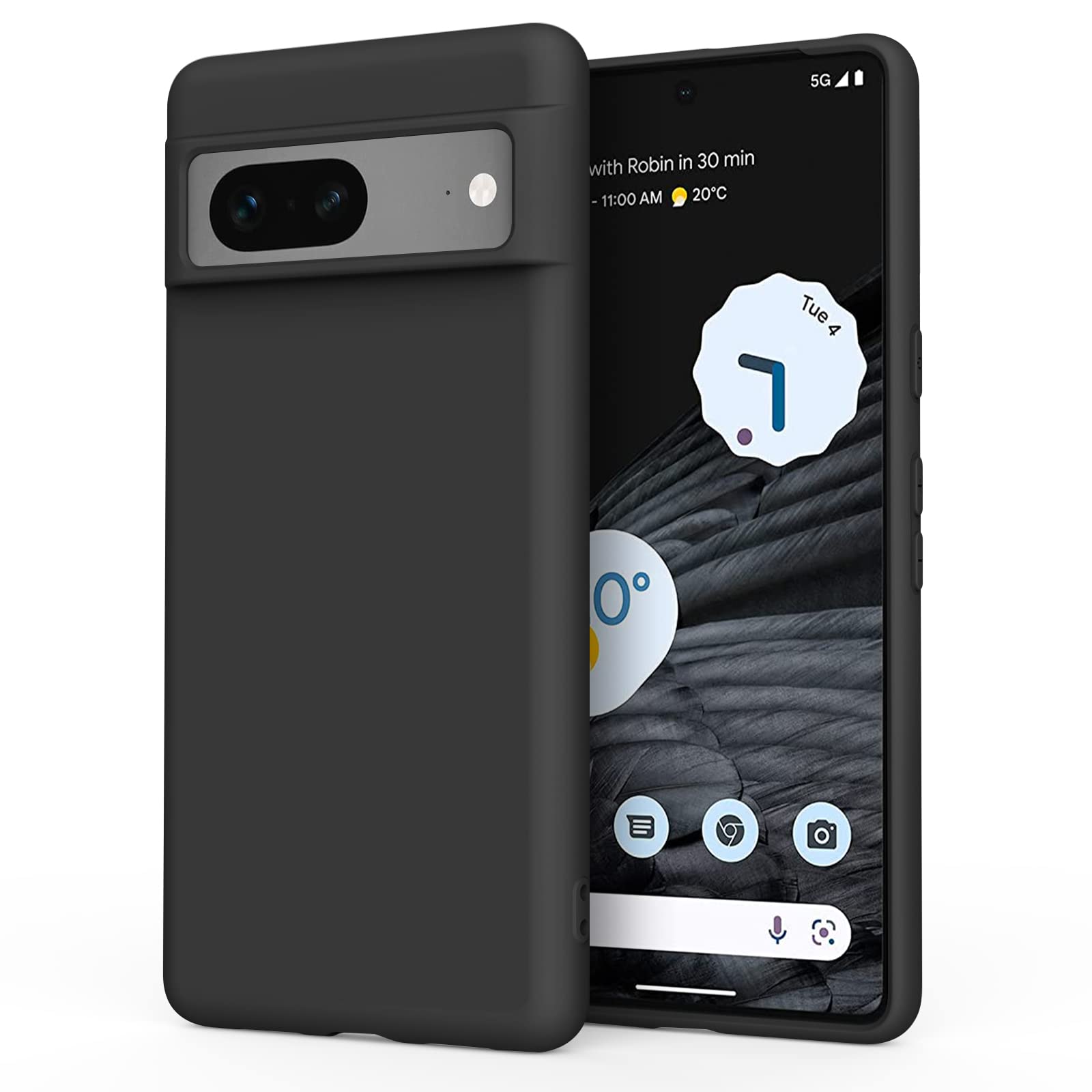 Google pixel 7 pro / 7 / 7A Black Cover Carbon fibre high quality Silicone Cover Black Case for Google pixel 7