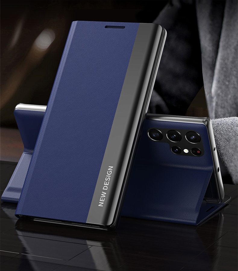 Leather Flip Wallet Phone Case For  S26 Ultra S25 Edge S24 S23 S21 S20 FE S22 Plus + Note 20 Shockproof Stand Cover