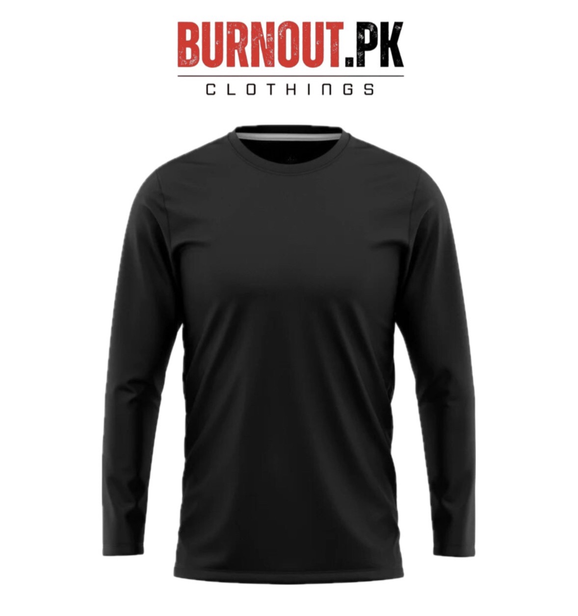 BURNOUT.PK NEW TRENDY SUMMER COLLECTION FULL SLEEVE PLANE BASIC TSHIRTS FOR MENS