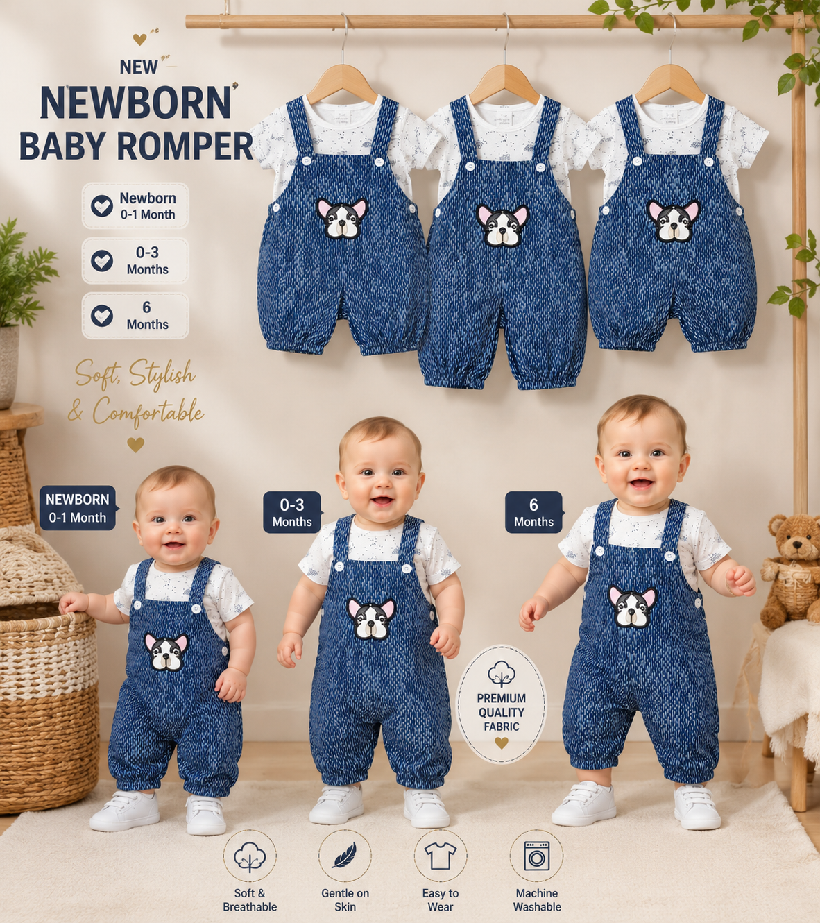 New Born Baby Romper suits/new born baby Romper suite Full Sleeves