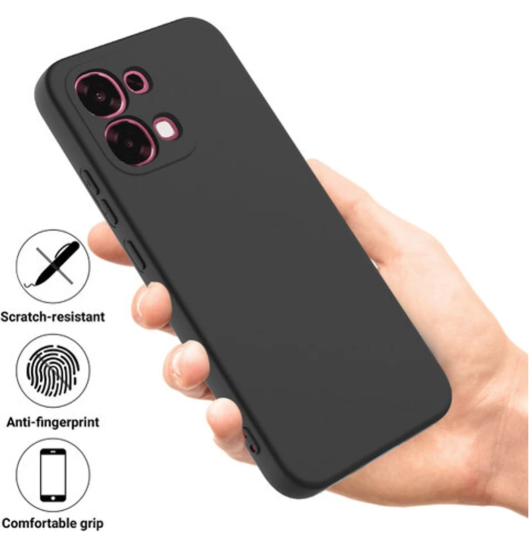 Vivo Y31D Case Soft TPU Slim Smooth Flexible Protective Phone Cover -  Black Matte