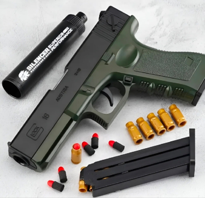 Shell gun_ toy blaster gun_ load and shoot