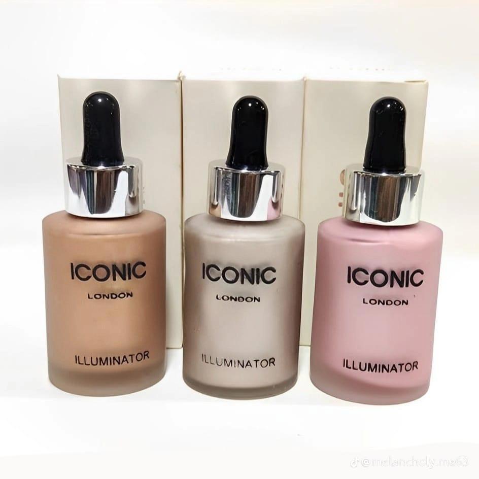 pack of 3 iconic highlighterssilver pink and golden