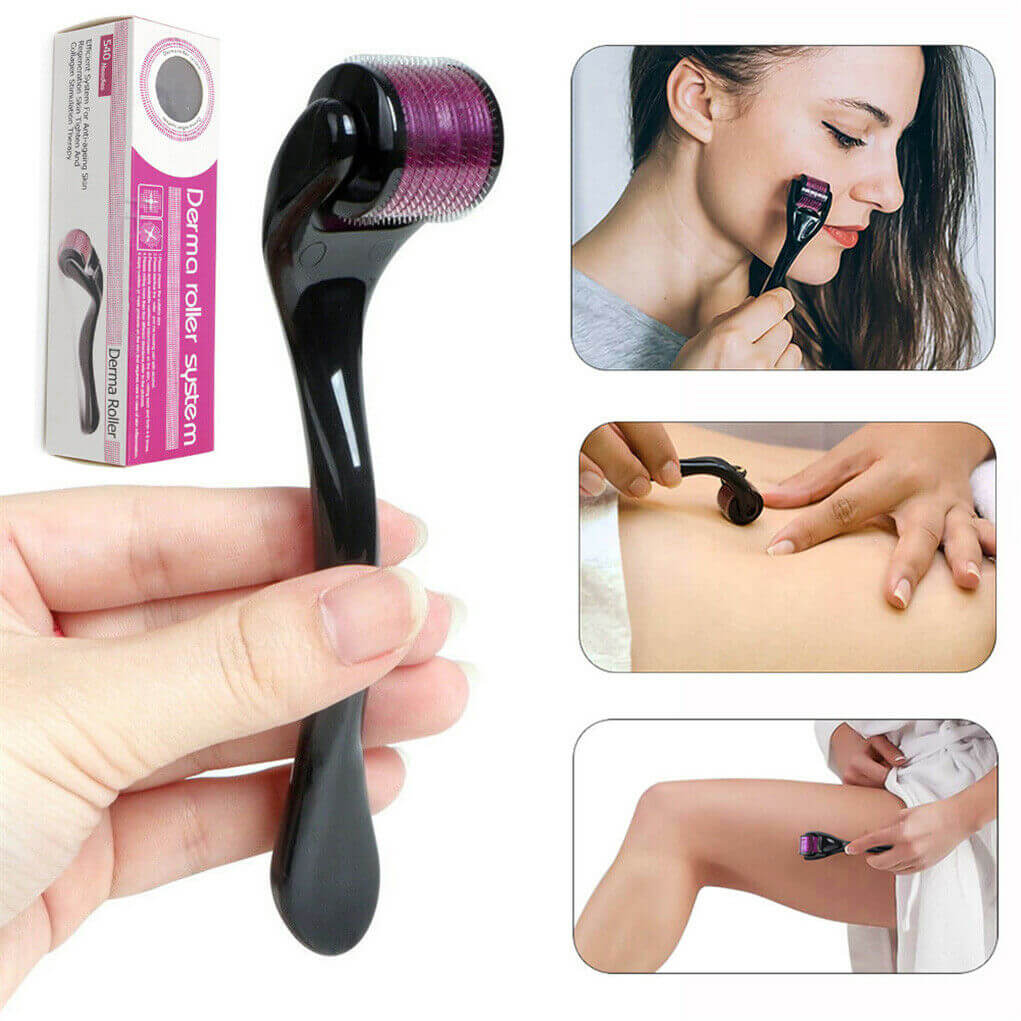 Derma Roller 0.5mm for Hair Growth & Skin Care -
Micro Needles -Microneedling Tool for Face, Beard & Scalp - Anti-Aging & Acne Scar Removal
