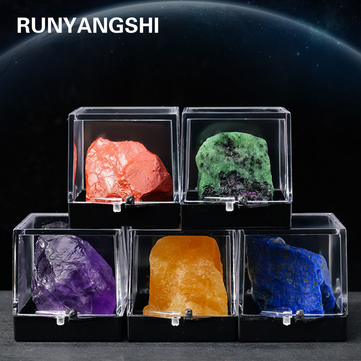 1PC Natural Crystal Rough Raw Stone Mineral Specimen Rocks Ore Gemstone For Collection Home Office Decor 
