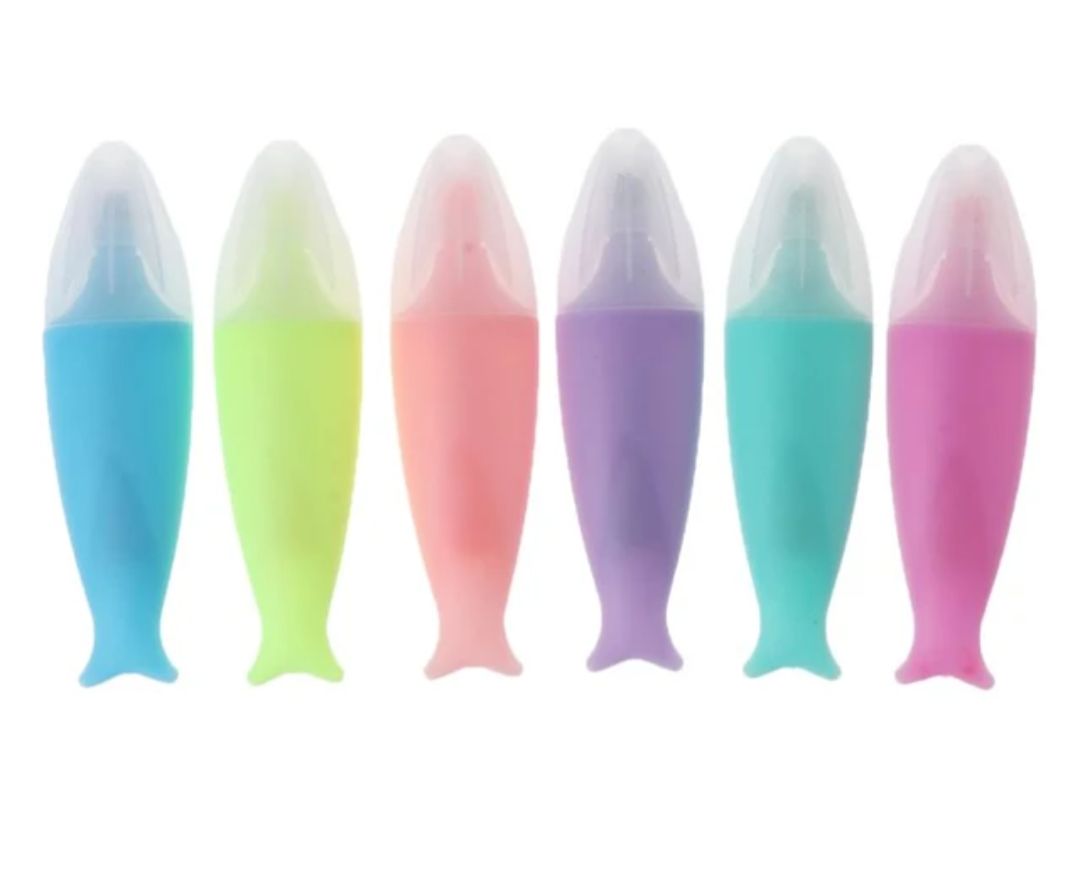 HOTTEST SALE Mini Highlighters Fish 6 Pcs Pastel Portable Pocket Cute ...