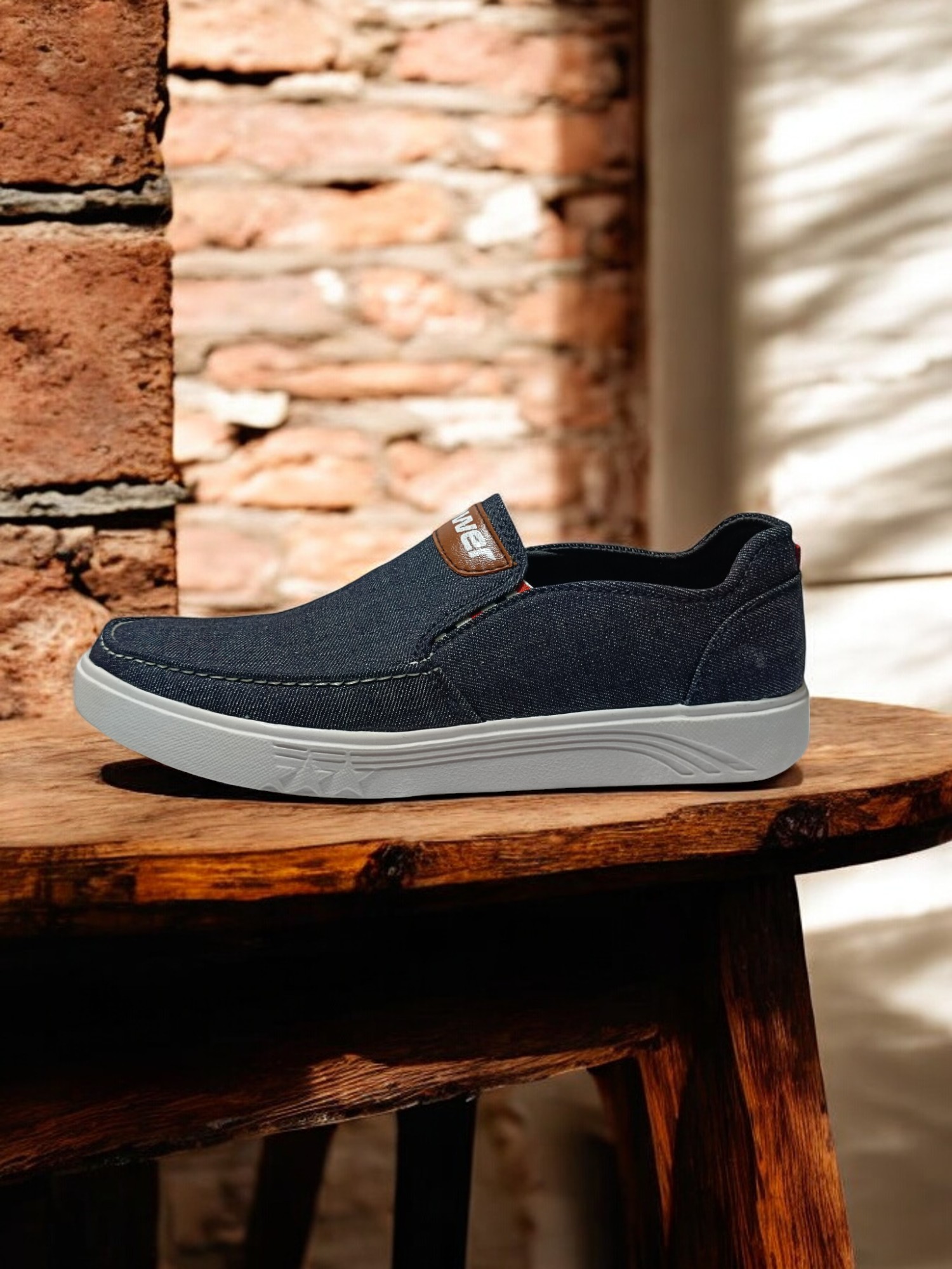 New Mens Denim Jeans Canvas Sneakers shoes for men