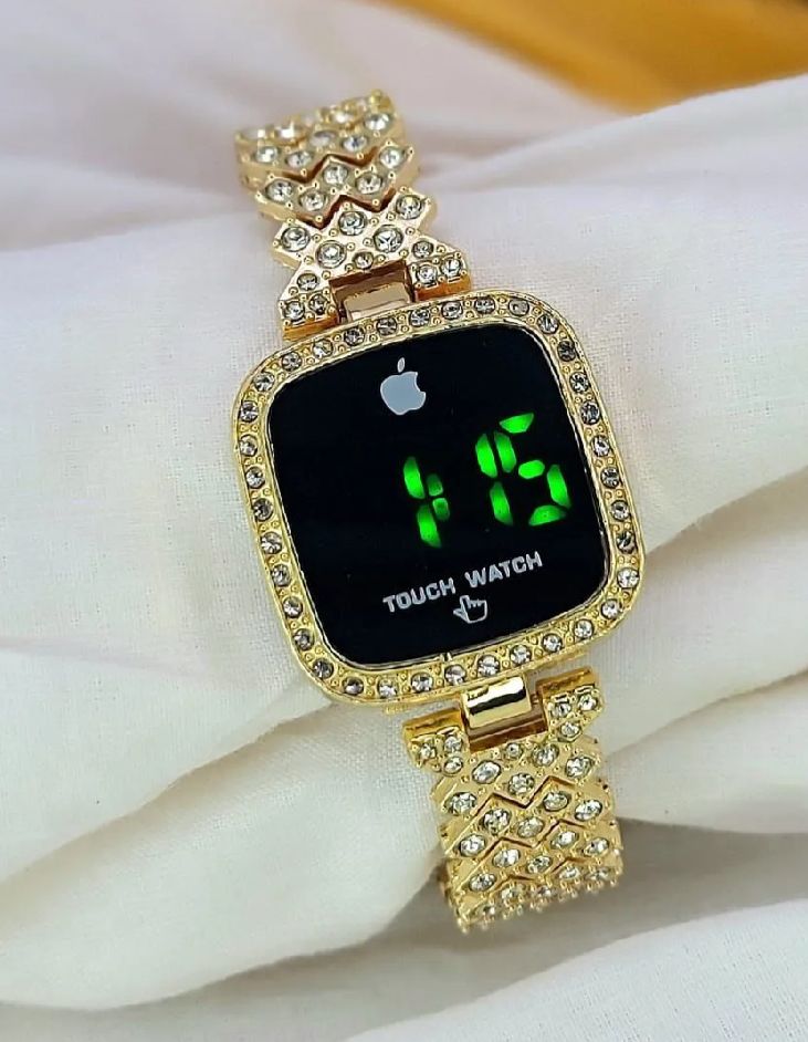 New Fashionable Stone Touch Round Ladies Watch for Women
