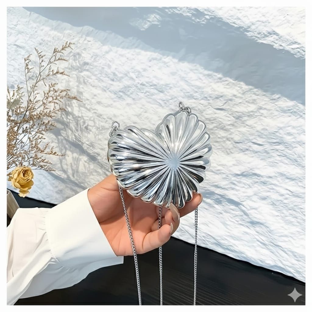 New Acrylic Moon Shaped Mini Clutch for Women | Luxury Evening Handbag | Eid Festival, Party, Wedding & Formal Fashion Purse
