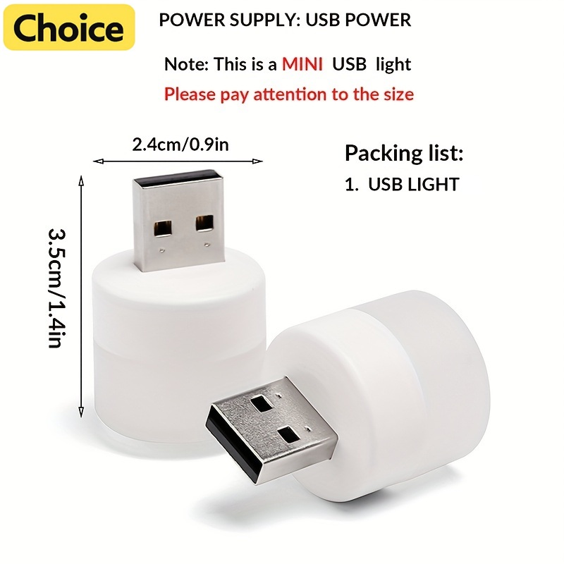 USB LED Night Bulb | Night Bulb | LED Night Light | USB Light | USB Bulb | Night Light | Universal for Laptops, Power banks, Mobile Chargers & Other USB supported port (Pack of 1 & 2)