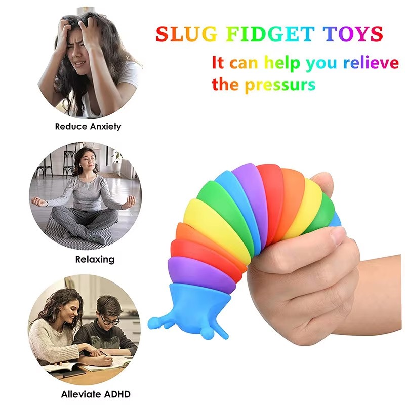 1Pcs Random Colorful Slug Caterpillar Stress Relief Toy Strange Slug Puzzle Simulation Decompression Toy 28 1Pcs Random Colorful Slug Caterpillar Stress Relief Toy Strange Slug Puzzle Simulation Decompression Toy
