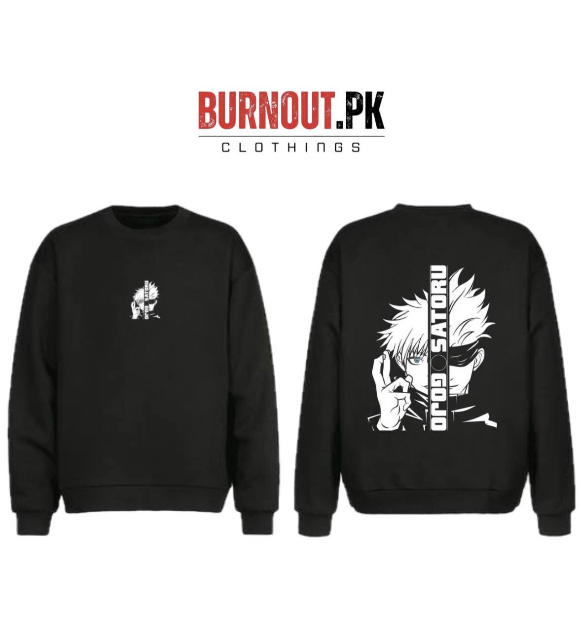 BURNOUT.PK NEW TRENDY WINTER COLLECTION NEW JOJO PRINTED BLACK SWEATSHIRT FOR MENS