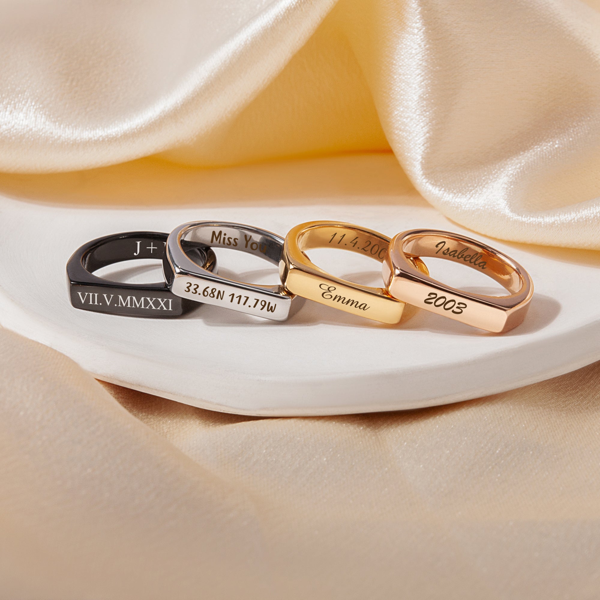 Customize Personalized Bar Ring