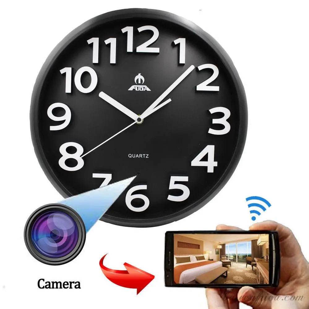WiFi Wall Clock Camera 4K Resolution For Home/Office Security with Look Cam Application and Panoramic view / Same Product as Shown