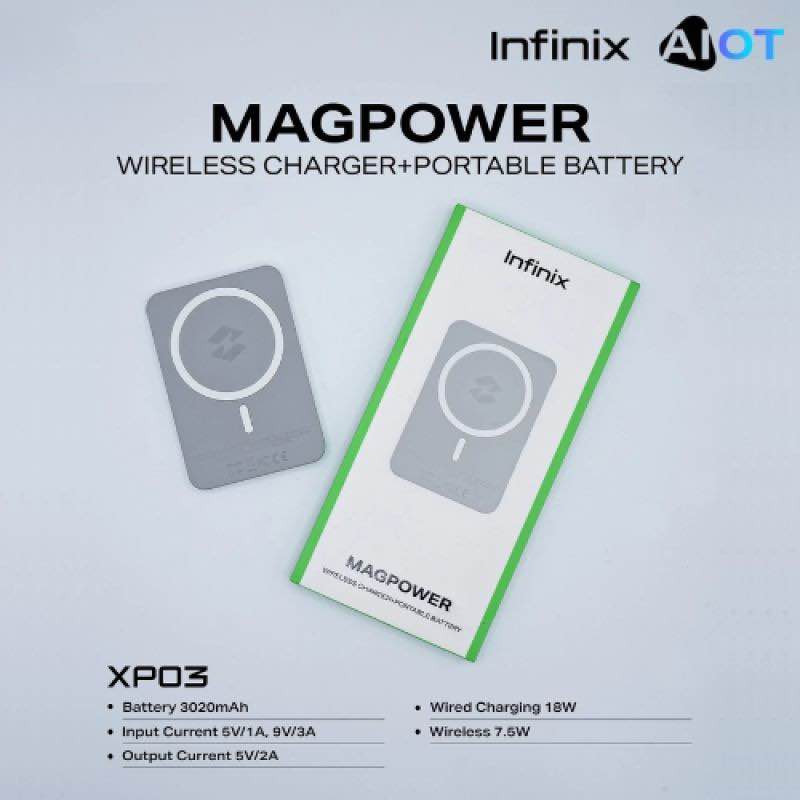 MagPower XP03 3000mAh Magnetic Wireless Power Bank – 20W Wireless & 15W Type-C Fast Charging