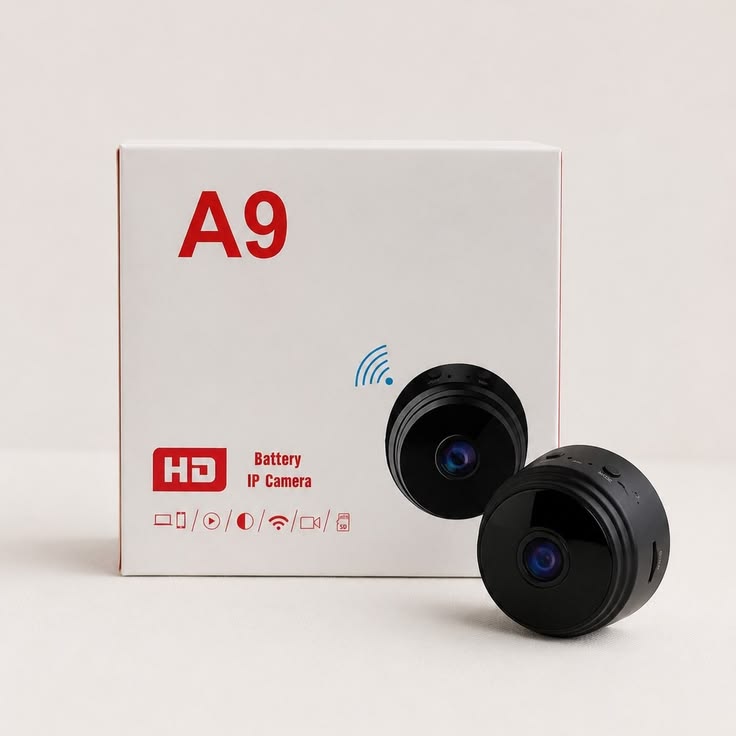 A9 Mini WiFi Camera 1080P HD Wireless Security Camera – Smart Home Indoor Camera with Mobile Phone App Remote Monitoring, Compact Portable Camera for Home, Office, Shop & Baby Monitoring